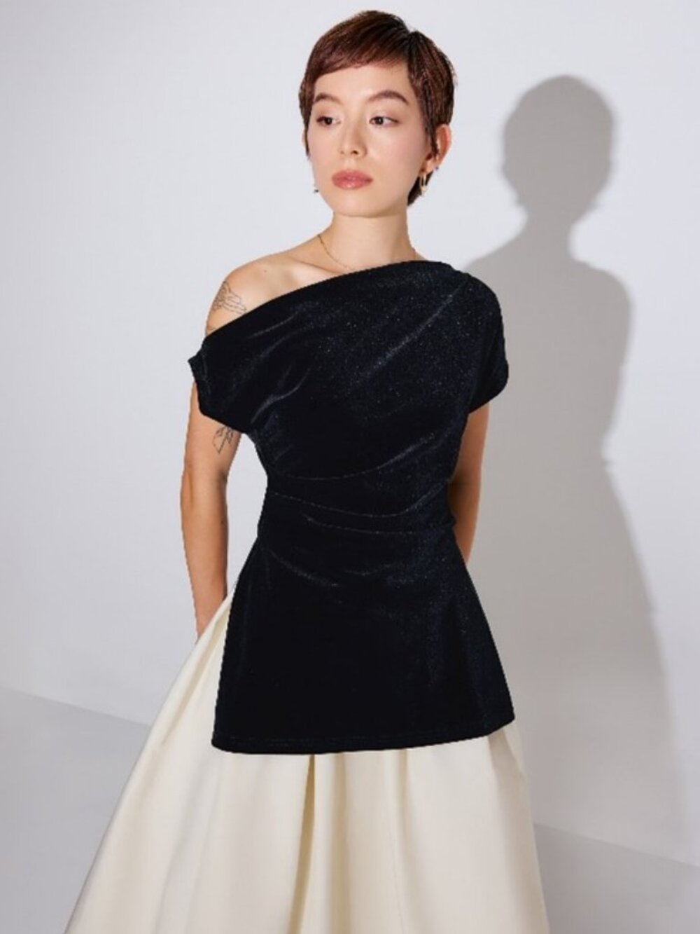 Velvet Asymmetric Top - Love Bonito